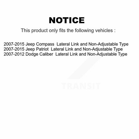 Tor Rear Lower Forward Suspension Control Arm For Jeep Patriot Compass Dodge Caliber TOR-CK641226